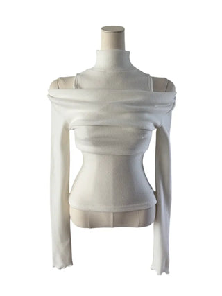 Turtle layered napping blouse T