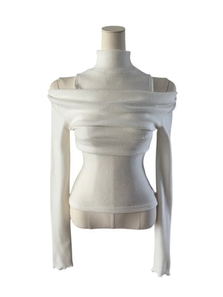 Turtle layered napping blouse T