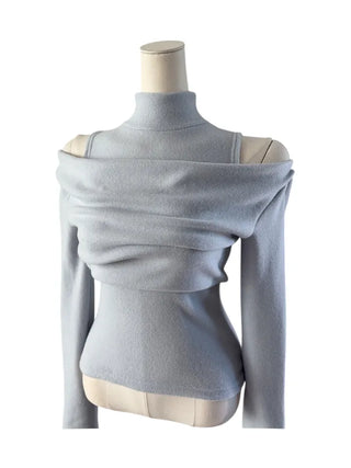 Turtle layered napping blouse T