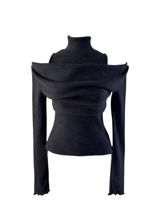 Turtle layered napping blouse T