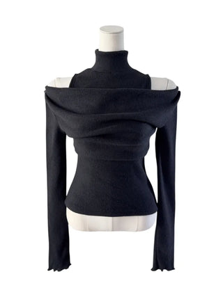 Turtle layered napping blouse T