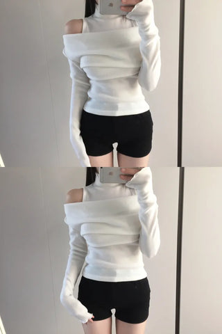 Turtle layered napping blouse T