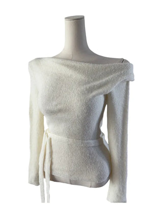 Nero wool belt knit blouse T