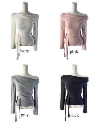 Nero wool belt knit blouse T