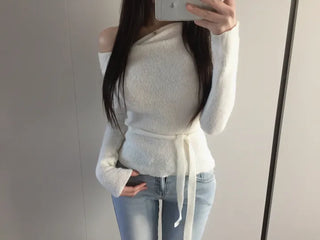Nero wool belt knit blouse T