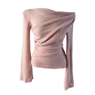 Tory Shirring Knit T-Shirt Blouse