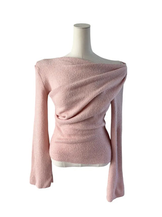 Tory Shirring Knit T-Shirt Blouse