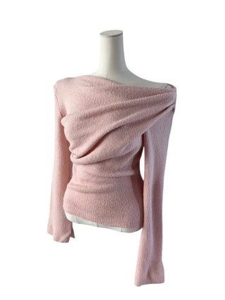 Tory Shirring Knit T-Shirt Blouse