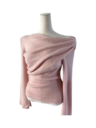 Tory Shirring Knit T-Shirt Blouse