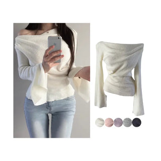 Tory Shirring Knit T-Shirt Blouse