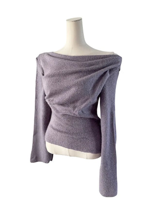 Tory Shirring Knit T-Shirt Blouse