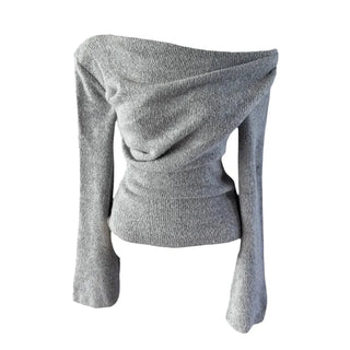 Tory Shirring Knit T-Shirt Blouse