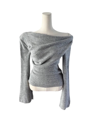 Tory Shirring Knit T-Shirt Blouse