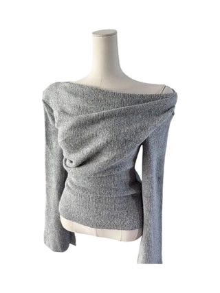 Tory Shirring Knit T-Shirt Blouse