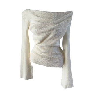 Tory Shirring Knit T-Shirt Blouse