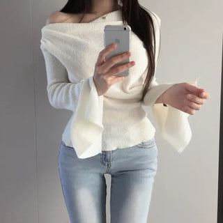 Tory Shirring Knit T-Shirt Blouse