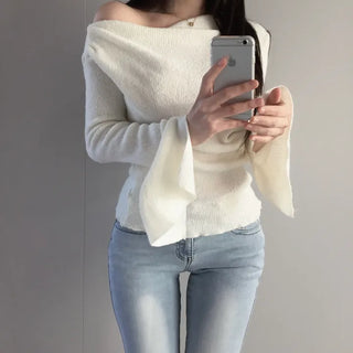 Tory Shirring Knit T-Shirt Blouse