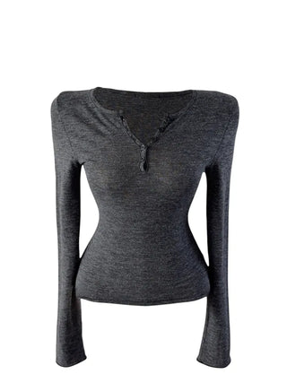 Oz Henry neck Slim long-sleeved T