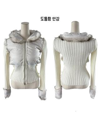 Leer Fake Fur Zip-Up