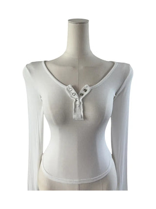 Matsuda Tencel Burton Rollover Long Sleeve T