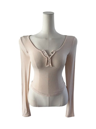 Matsuda Tencel Burton Rollover Long Sleeve T