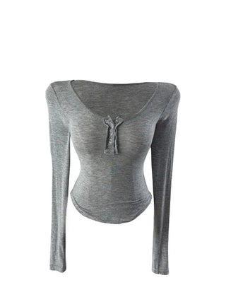 Matsuda Tencel Burton Rollover Long Sleeve T