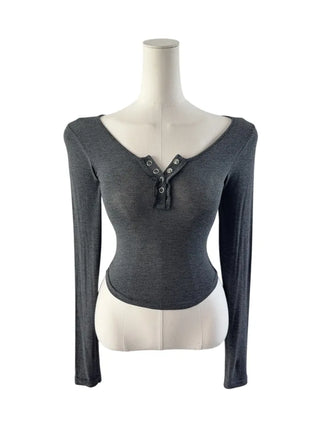 Matsuda Tencel Burton Rollover Long Sleeve T