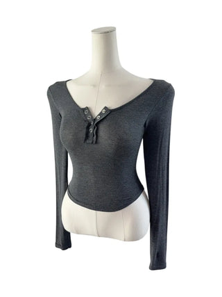 Matsuda Tencel Burton Rollover Long Sleeve T