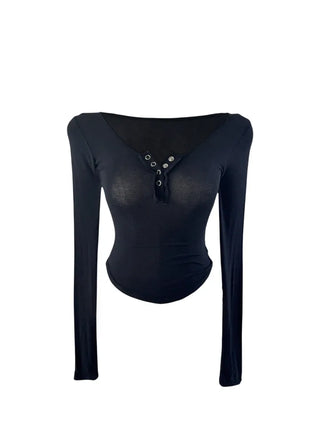 Matsuda Tencel Burton Rollover Long Sleeve T