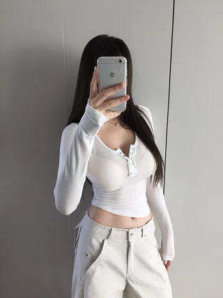 Matsuda Tencel Burton Rollover Long Sleeve T