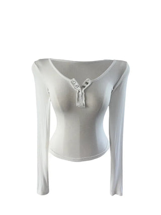 Matsuda Tencel Burton Rollover Long Sleeve T