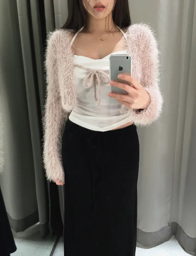 Pony ribbon cardigan