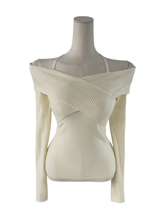 Choco Wrap Halterneck Knit