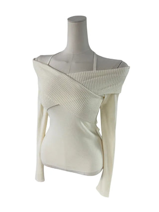 Choco Wrap Halterneck Knit