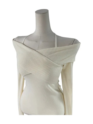 Choco Wrap Halterneck Knit