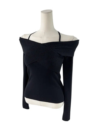 Choco Wrap Halterneck Knit