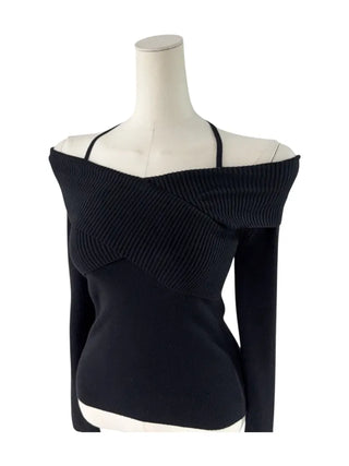 Choco Wrap Halterneck Knit