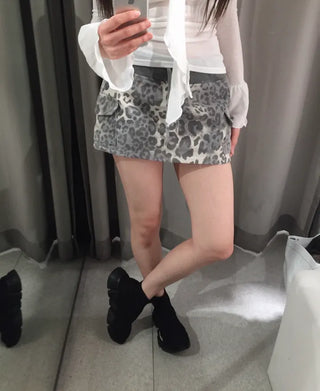 Cargo Leopard Skirt
