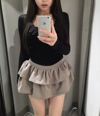 Deep V Wrap Chiffon top