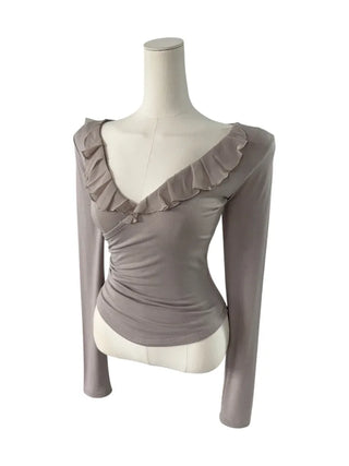 Deep V Wrap Chiffon top