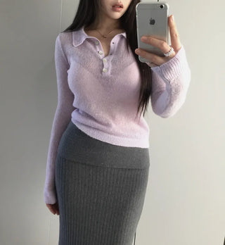 Eli See-through Wool Kara Knit