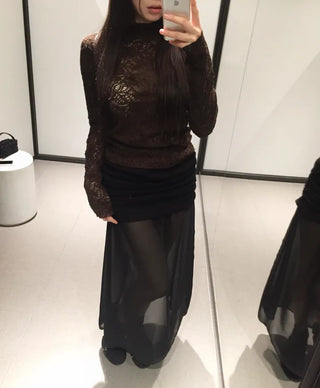 Babian lace half-neck top