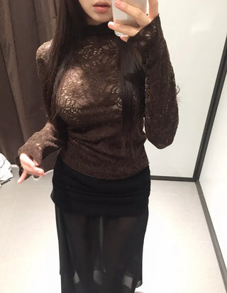 Babian lace half-neck top