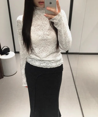 Babian lace half-neck top