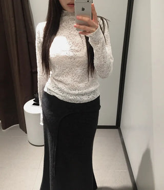 Babian lace half-neck top