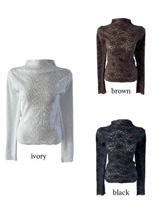 Babian lace half-neck top