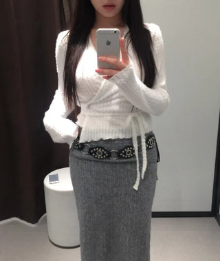 hair rabbit strap knit