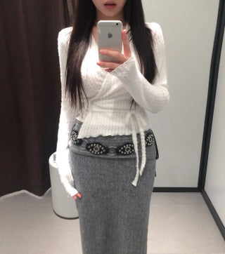 hair rabbit strap knit