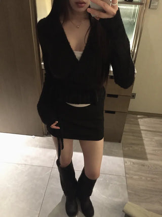 hair rabbit strap knit