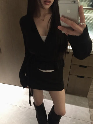 hair rabbit strap knit